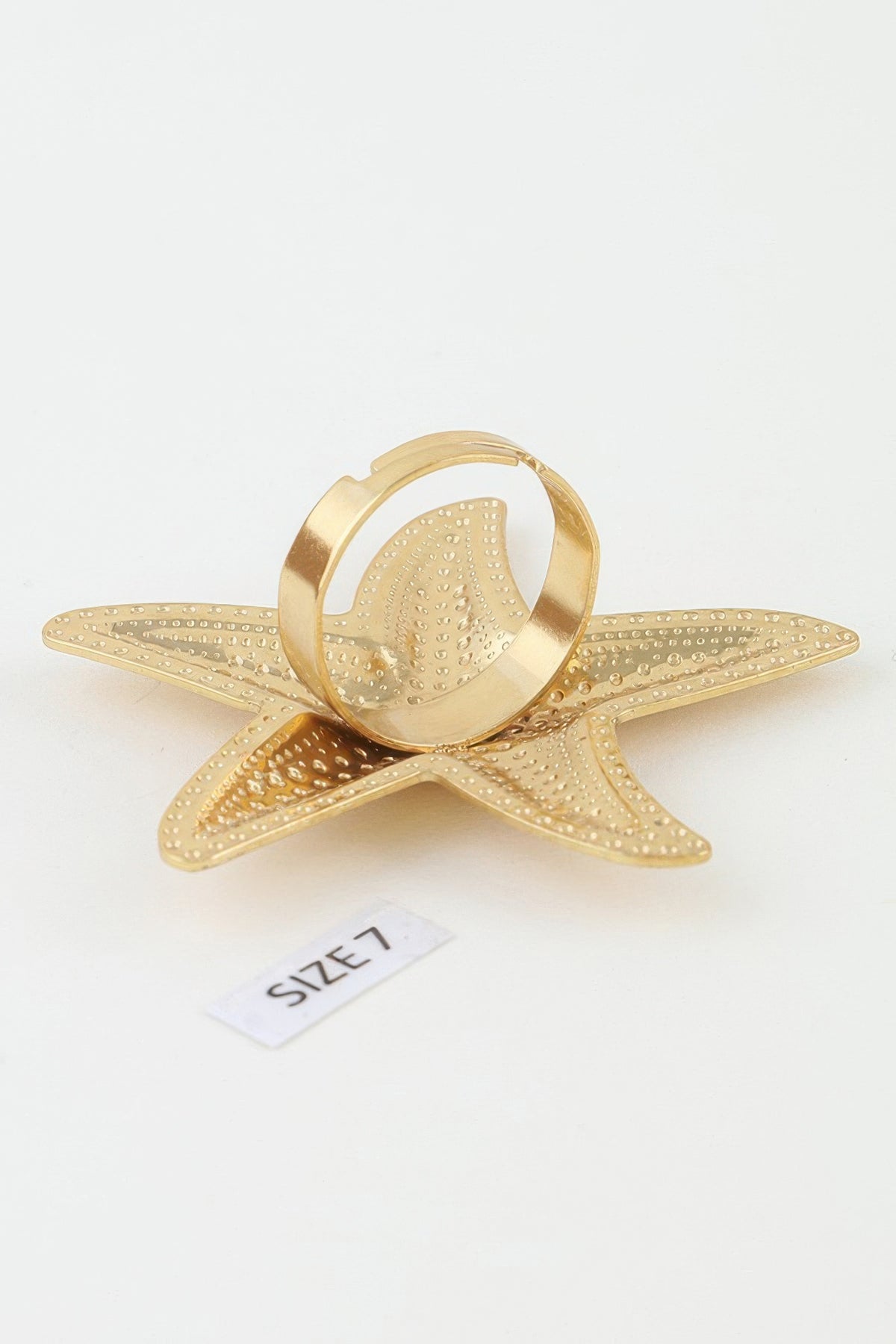 Hammered Scale Starfish Statement Ring