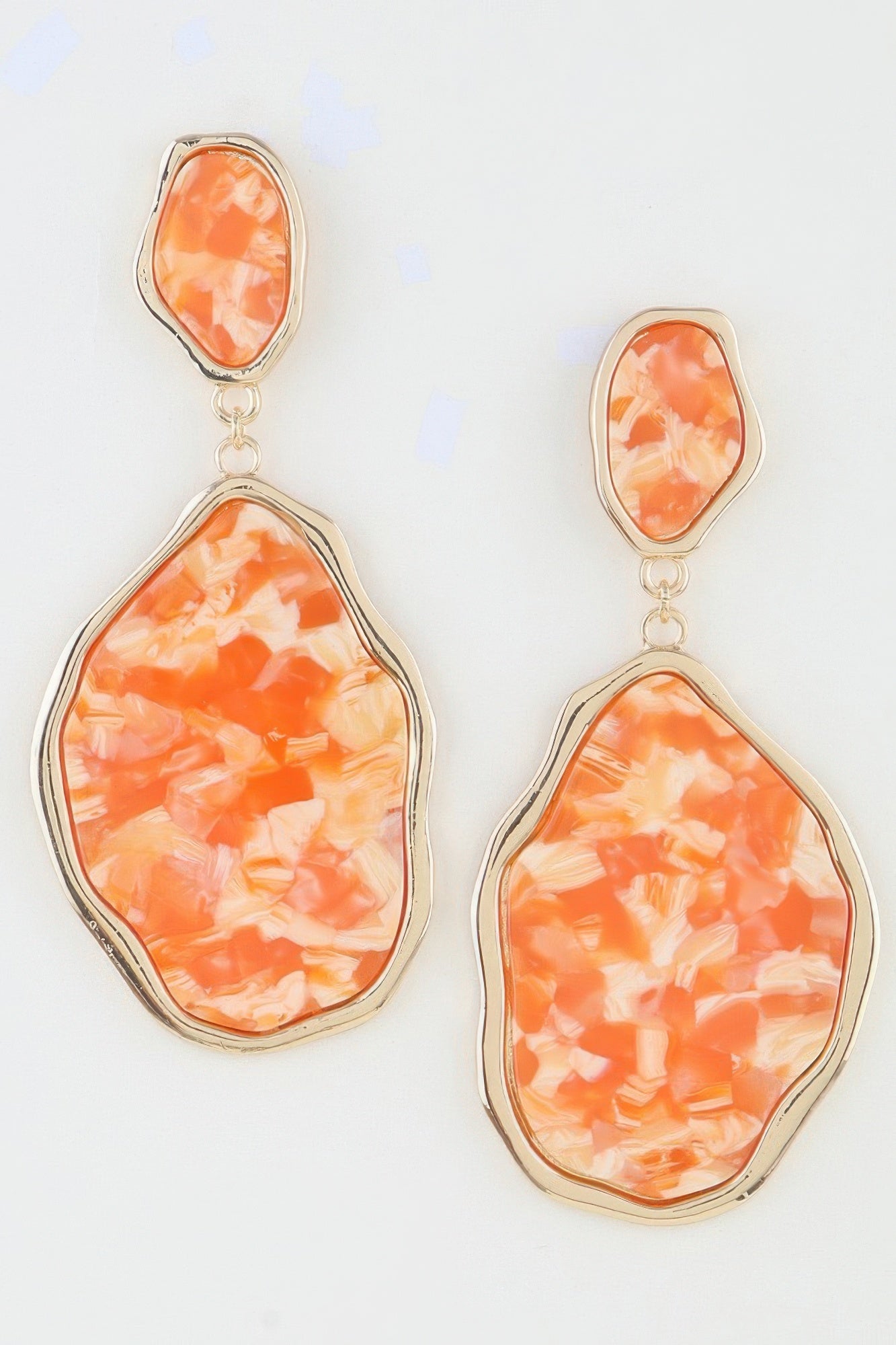 Abstract Crystal Stone Drop Earrings