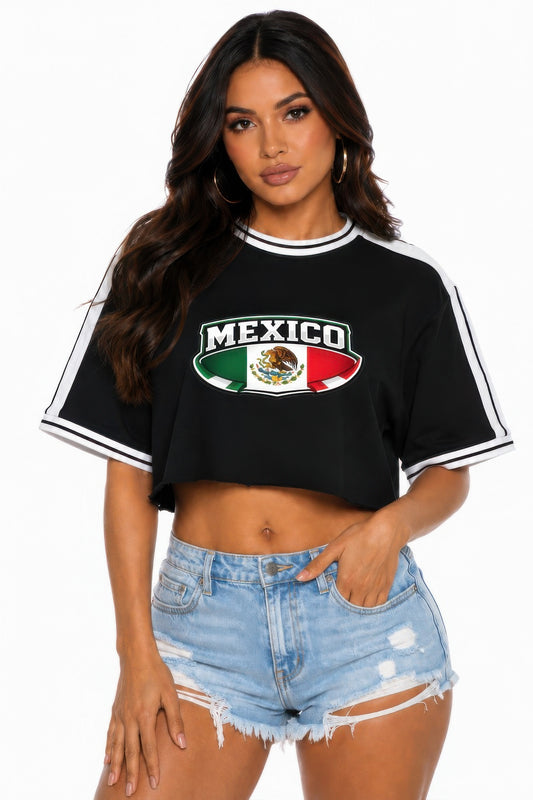 Short Sleeve Cotton Mexico Print Shirt — Style 3