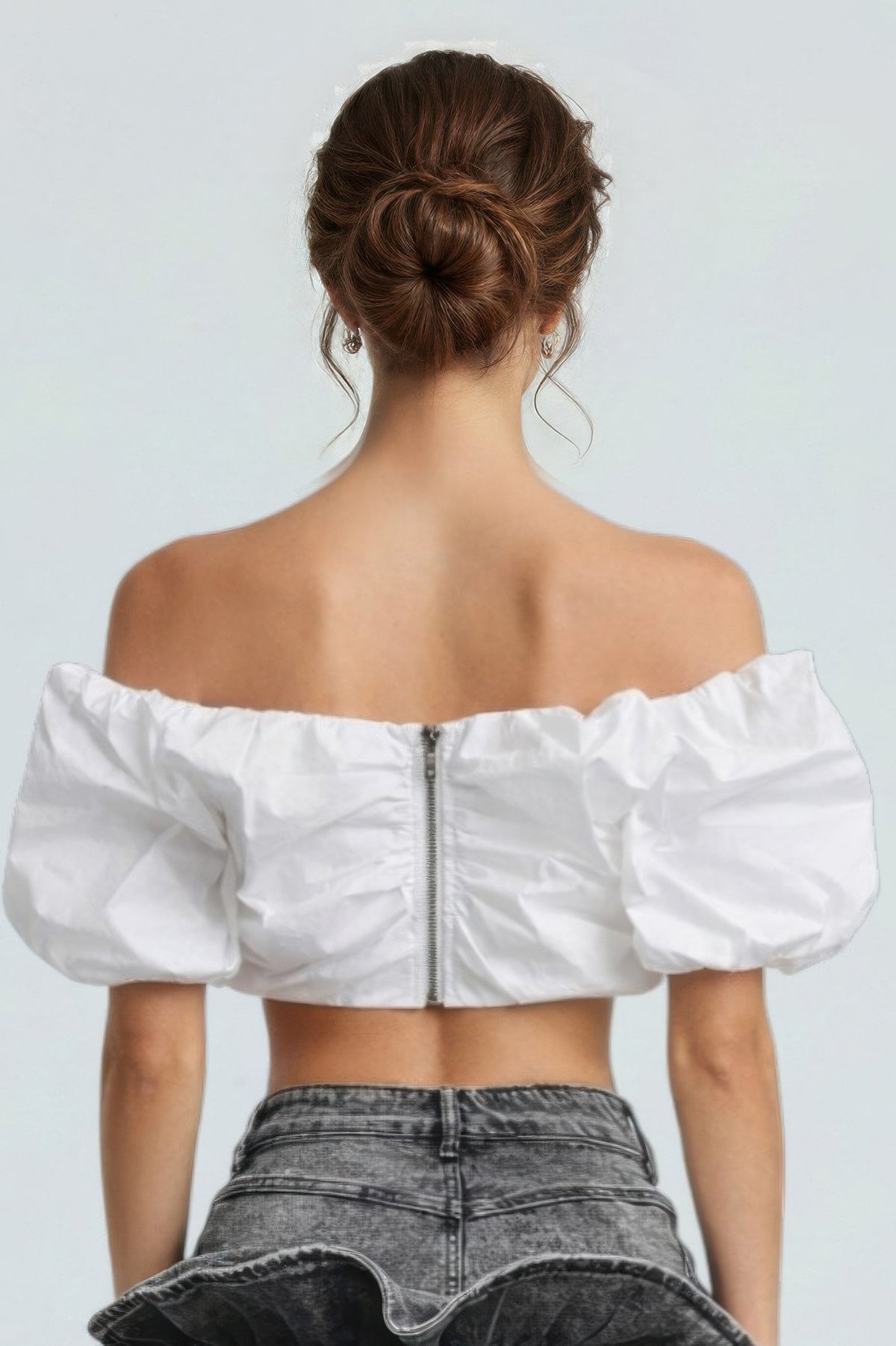 Cloud Puff Off-shoulder Top